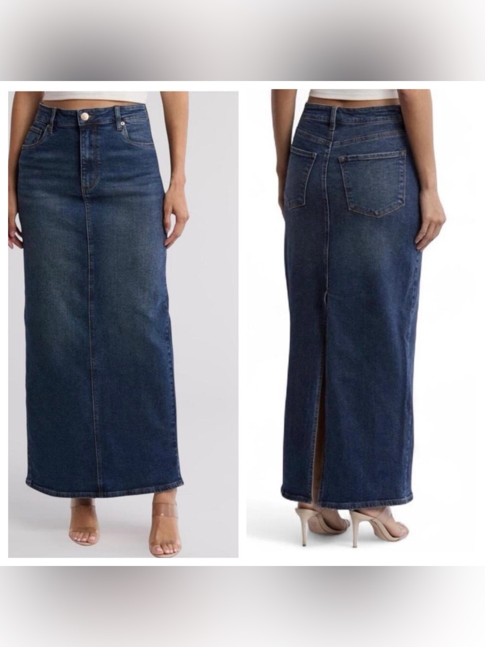 NWT STS Blue Nikki Pencil Denim Maxi Skirt with back slit size 25 - Picture 1 of 8